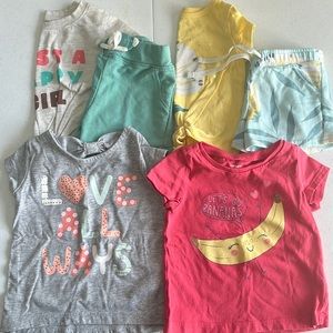 Baby Girl Carter’s Bundle of 6, Size 12m